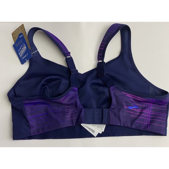 Brooks 38DD Drive Convertible Run Sports Bra Matrix Navy Print Compression - Picture 6 of 10